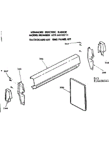 Optional Backguard Kit / Optional End Panel Kit parts for Kenmore Range 628.6658311 (6286658311, 628 6658311) from AppliancePartsPros.com