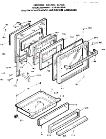 Door And Drawer Assemblies parts for Kenmore Range 628.6658590 (6286658590, 628 6658590) from AppliancePartsPros.com