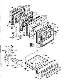 Door And Latch Mechanism Assemblies parts for Kenmore Range 628.6668590 (6286668590, 628 6668590) from AppliancePartsPros.com