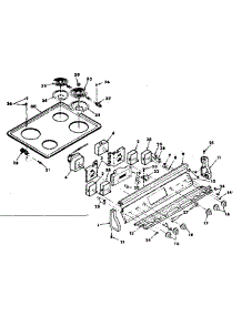 Control Panel And Cooktop Assemblies parts for Kenmore Range 628.6668590 (6286668590, 628 6668590) from AppliancePartsPros.com