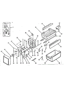 Ice Maker Assembly 1229602 parts for Kenmore Refrigerator 628.7631620 (6287631620, 628 7631620) from AppliancePartsPros.com