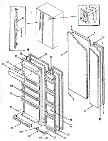 Door Parts parts for Kenmore Refrigerator 628.7631620 (6287631620, 628 7631620) from AppliancePartsPros.com