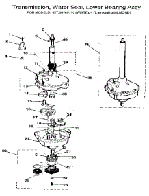 Gearcase / Transmission parts for Kenmore Washer Dryer Combo 417.99165110 (41799165110, 417 99165110) from AppliancePartsPros.com