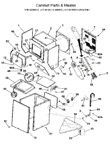 Top And Cabinet parts for Kenmore Washer Dryer Combo 417.99165110 (41799165110, 417 99165110) from AppliancePartsPros.com