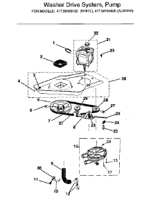 Washer Drive System, Pump parts for Kenmore Washer Dryer Combo 417.99165800 (41799165800, 417 99165800) from AppliancePartsPros.com
