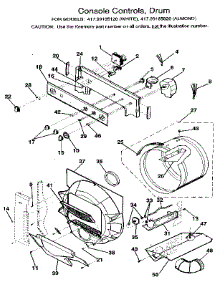 Console Controls, Drum parts for Kenmore Washer Dryer Combo 417.99165820 (41799165820, 417 99165820) from AppliancePartsPros.com