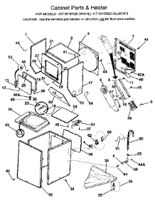 Cabinet And Heater parts for Kenmore Washer Dryer Combo 417.99165820 (41799165820, 417 99165820) from AppliancePartsPros.com