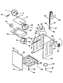 Washer-Cabinet, Top Panel, Base parts for Kenmore Washer Dryer Combo 417.99170100 (41799170100, 417 99170100) from AppliancePartsPros.com