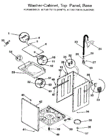 Washer-Cabinet,Top Panel, Base parts for Kenmore Washer Dryer Combo 417.99170110 (41799170110, 417 99170110) from AppliancePartsPros.com