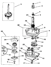 Transmission parts for Kenmore Washer Dryer Combo 417.99170120 (41799170120, 417 99170120) from AppliancePartsPros.com
