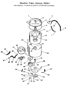 Washer-Tubs,Hoses,Motor parts for Kenmore Washer Dryer Combo 417.99170810 (41799170810, 417 99170810) from AppliancePartsPros.com