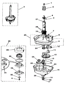 Transmission parts for Kenmore Washer Dryer Combo 417.99175820 (41799175820, 417 99175820) from AppliancePartsPros.com