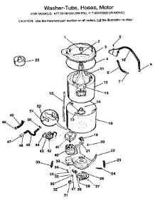 Washer-Tubs, Hoses, Motor parts for Kenmore Washer Dryer Combo 417.99180120 (41799180120, 417 99180120) from AppliancePartsPros.com