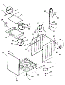 Washer-Cabinet, Top Panel, Base parts for Kenmore Washer Dryer Combo 417.99180800 (41799180800, 417 99180800) from AppliancePartsPros.com