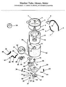 Washer-Tubs, Hoses, Motor parts for Kenmore Washer Dryer Combo 417.99180810 (41799180810, 417 99180810) from AppliancePartsPros.com