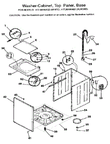 Washer-Cabinet, Top Panel, Base parts for Kenmore Washer Dryer Combo 417.99180820 (41799180820, 417 99180820) from AppliancePartsPros.com