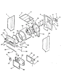 Dryer, Cabinet, Drum, Heater parts for Kenmore Washer Dryer Combo 417.99185100 (41799185100, 417 99185100) from AppliancePartsPros.com