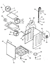 Washer-Cabinet, Top Panel, Base parts for Kenmore Washer Dryer Combo 417.99185100 (41799185100, 417 99185100) from AppliancePartsPros.com