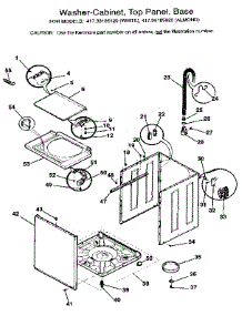Washer-Cabinet, Top Panel, Base parts for Kenmore Washer Dryer Combo 417.99185120 (41799185120, 417 99185120) from AppliancePartsPros.com