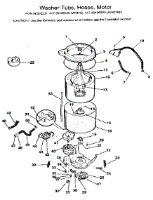 Washer-Tubs, Hoses, Motor parts for Kenmore Washer Dryer Combo 417.99185820 (41799185820, 417 99185820) from AppliancePartsPros.com