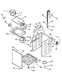 Washer-Cabinet, Top Panel, Base parts for Kenmore Washer Dryer Combo 417.99190800 (41799190800, 417 99190800) from AppliancePartsPros.com
