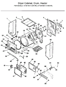 Dryer - Cabinet, Drum, Heater parts for Kenmore Washer Dryer Combo 417.99190810 (41799190810, 417 99190810) from AppliancePartsPros.com