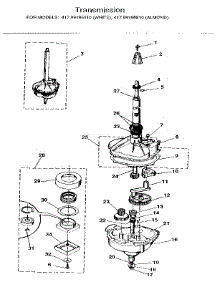 Transmission parts for Kenmore Washer Dryer Combo 417.99195110 (41799195110, 417 99195110) from AppliancePartsPros.com