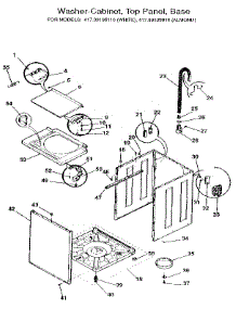 Washer-Cabinet, Top Panel, Base parts for Kenmore Washer Dryer Combo 417.99195110 (41799195110, 417 99195110) from AppliancePartsPros.com