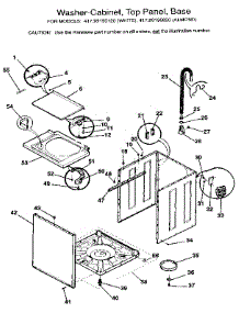 Washer-Cabinet, Top Panel, Base parts for Kenmore Washer Dryer Combo 417.99195120 (41799195120, 417 99195120) from AppliancePartsPros.com