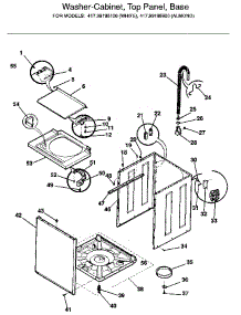 Washer-Cabinet, Top Panel, Base parts for Kenmore Washer Dryer Combo 417.99195800 (41799195800, 417 99195800) from AppliancePartsPros.com