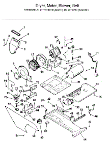 Dryer, Motor, Blower, Belt parts for Kenmore Washer Dryer Combo 417.99195810 (41799195810, 417 99195810) from AppliancePartsPros.com
