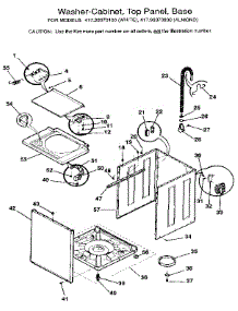 Washer-Cabinet, Top Panel, Base parts for Kenmore Washer Dryer Combo 417.99370100 (41799370100, 417 99370100) from AppliancePartsPros.com