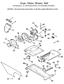 Dryer, Motor, Blower, Belt parts for Kenmore Washer Dryer Combo 417.99370100 (41799370100, 417 99370100) from AppliancePartsPros.com