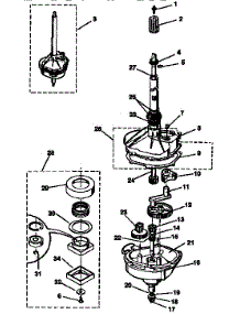 Transmission parts for Kenmore Washer Dryer Combo 417.99370110 (41799370110, 417 99370110) from AppliancePartsPros.com