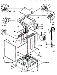 Top And Cabinet parts for Kenmore Washer Dryer Combo 417.99370130 (41799370130, 417 99370130) from AppliancePartsPros.com