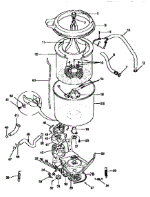 Tub, Basket, And Agitator parts for Kenmore Washer Dryer Combo 417.99370130 (41799370130, 417 99370130) from AppliancePartsPros.com