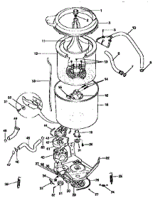Tub, Basket, And Agitator parts for Kenmore Washer Dryer Combo 417.99370830 (41799370830, 417 99370830) from AppliancePartsPros.com