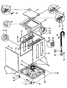 Top And Cabinet parts for Kenmore Washer Dryer Combo 417.99370830 (41799370830, 417 99370830) from AppliancePartsPros.com
