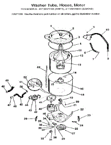 Washer-Tubs, Hoses, Motor parts for Kenmore Washer Dryer Combo 417.99375100 (41799375100, 417 99375100) from AppliancePartsPros.com