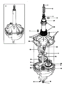 Gearcase / Transmission parts for Kenmore Washer Dryer Combo 417.99375110 (41799375110, 417 99375110) from AppliancePartsPros.com