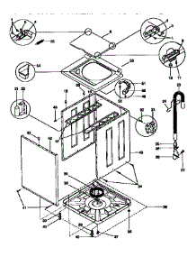 Top And Cabinet parts for Kenmore Washer Dryer Combo 417.99375120 (41799375120, 417 99375120) from AppliancePartsPros.com