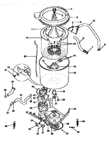 Tub, Basket, And Agitator parts for Kenmore Washer Dryer Combo 417.99375120 (41799375120, 417 99375120) from AppliancePartsPros.com