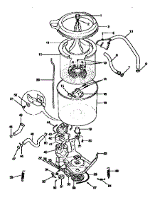 Tub, Basket, And Agitator parts for Kenmore Washer Dryer Combo 417.99375810 (41799375810, 417 99375810) from AppliancePartsPros.com