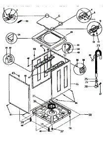 Top And Cabinet parts for Kenmore Washer Dryer Combo 417.99375820 (41799375820, 417 99375820) from AppliancePartsPros.com