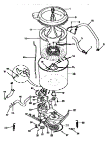 Tub, Basket, And Agitator parts for Kenmore Washer Dryer Combo 417.99375820 (41799375820, 417 99375820) from AppliancePartsPros.com