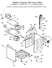 Washer-Cabinet, Top Panel, Base parts for Kenmore Washer Dryer Combo 417.99390100 (41799390100, 417 99390100) from AppliancePartsPros.com