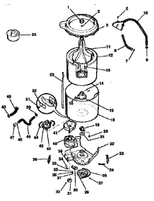 Washer-Tubs, Hoses, Motor parts for Kenmore Washer Dryer Combo 417.99390110 (41799390110, 417 99390110) from AppliancePartsPros.com