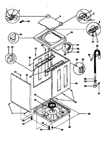 Top And Cabinet parts for Kenmore Washer Dryer Combo 417.99390120 (41799390120, 417 99390120) from AppliancePartsPros.com