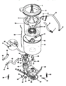 Tub, Basket, And Agitator parts for Kenmore Washer Dryer Combo 417.99390130 (41799390130, 417 99390130) from AppliancePartsPros.com