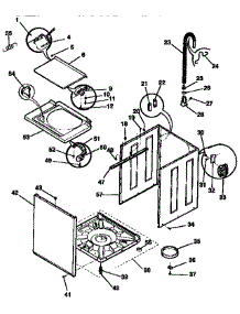 Top And Cabinet parts for Kenmore Washer Dryer Combo 417.99390810 (41799390810, 417 99390810) from AppliancePartsPros.com